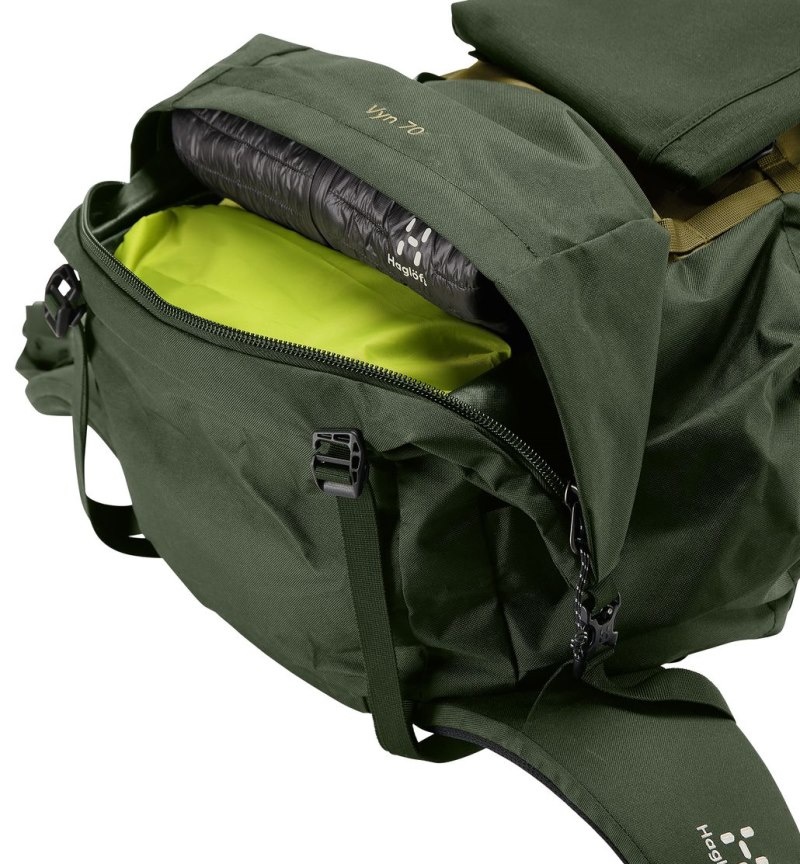 Men's Haglöfs Vyn 70 Hiking Backpacks Green / Olive Green Canada | KQ21-262