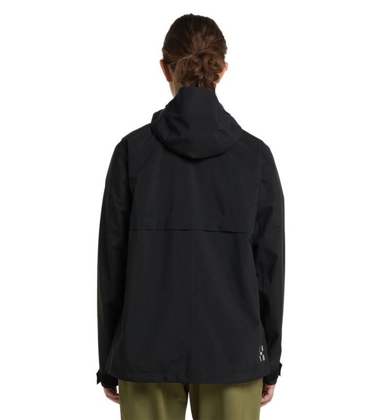 Women's Haglöfs Aria Proof Jacket Windbreaker Black Canada | HK11-043