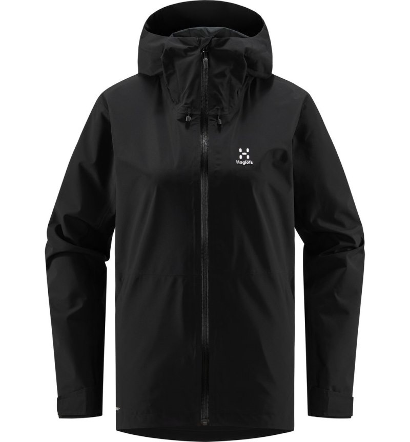 Women's Haglöfs Aria Proof Jacket Windbreaker Black Canada | HK11-043