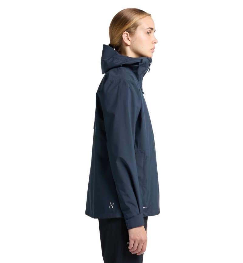 Women's Haglöfs Aria Proof Jacket Windbreaker Blue Canada | WV96-338