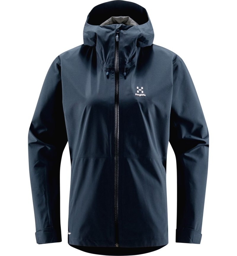 Women's Haglöfs Aria Proof Jacket Windbreaker Blue Canada | WV96-338