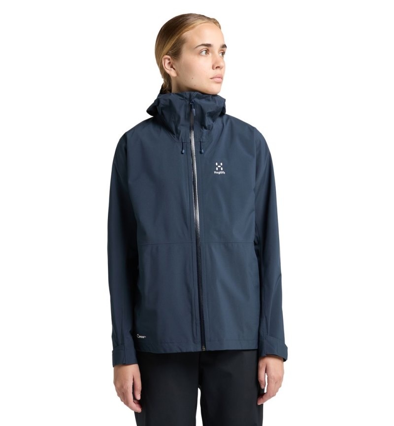 Women\'s Haglöfs Aria Proof Jacket Windbreaker Blue Canada | WV96-338