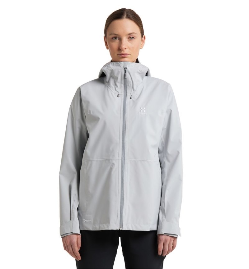 Women\'s Haglöfs Aria Proof Jacket Windbreaker Grey Canada | MY81-871