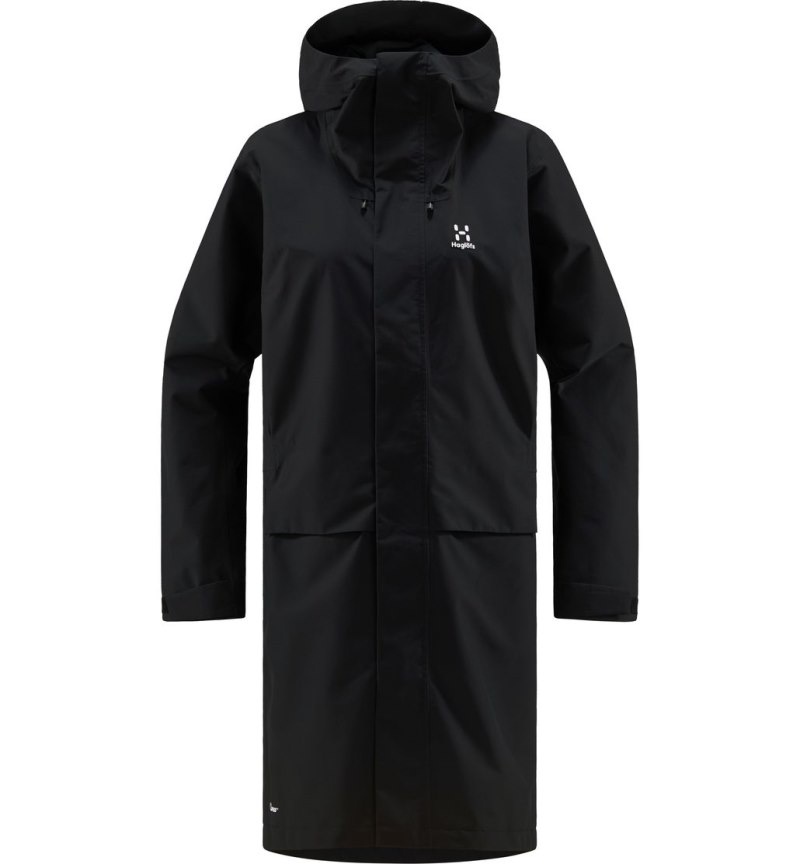 Women's Haglöfs Aria Proof Parka Waterproof Jackets & Raincoats Black Canada | RR44-316