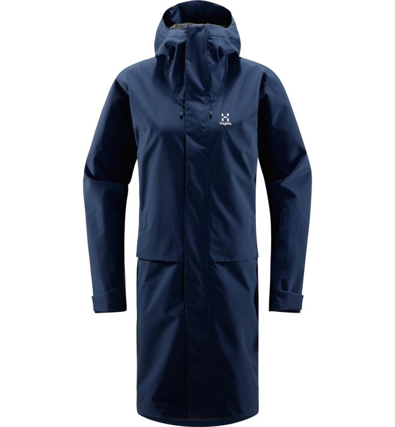 Women's Haglöfs Aria Proof Parka Waterproof Jackets & Raincoats Blue Canada | TX35-637