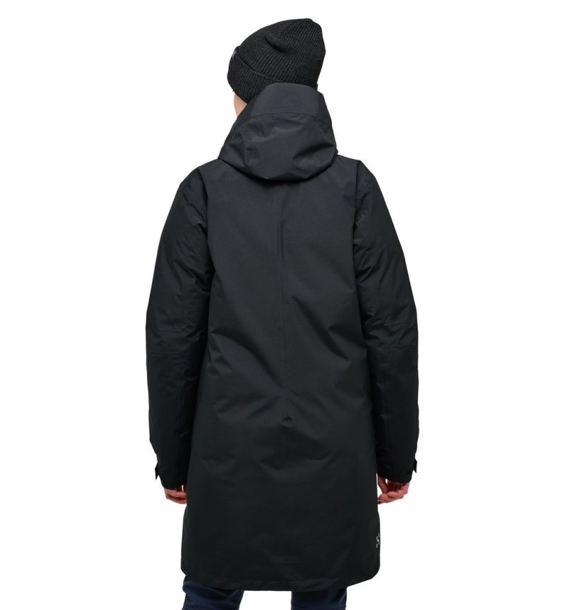 Women's Haglöfs Asp 3-in-1 GTX Parka Windbreaker Black Canada | YD02-340