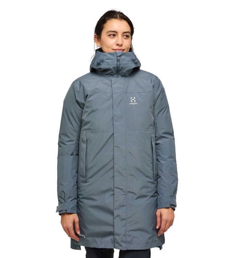 Women\'s Haglöfs Asp 3-in-1 GTX Parka Windbreaker Blue / Blue Canada | AJ32-358