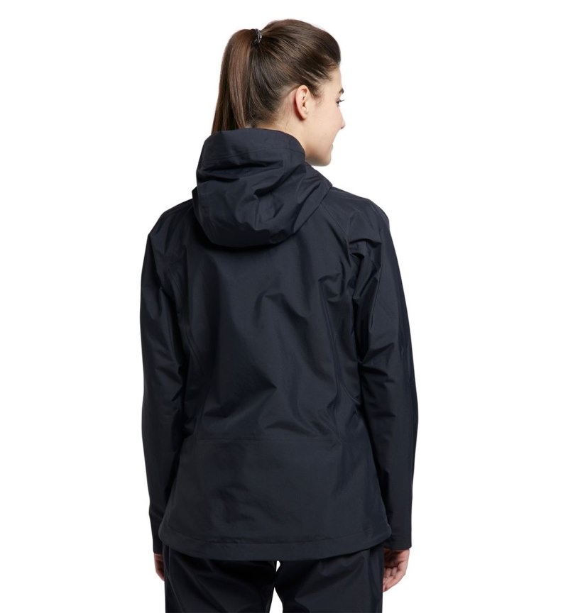 Women's Haglöfs Astral GTX Jacket Windbreaker Black Canada | YG81-773