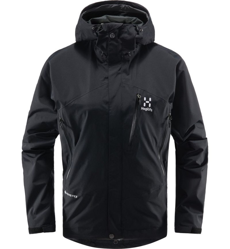 Women's Haglöfs Astral GTX Jacket Windbreaker Black Canada | YG81-773