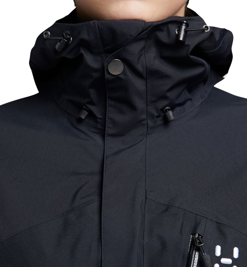 Women's Haglöfs Astral GTX Jacket Windbreaker Black Canada | YG81-773