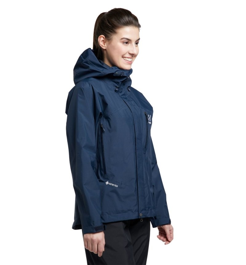 Women's Haglöfs Astral GTX Jacket Windbreaker Blue Canada | RY28-894