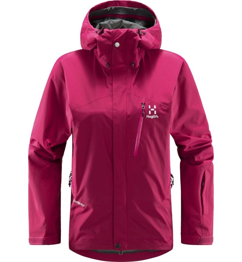 Women's Haglöfs Astral GTX Jacket Windbreaker Deep Pink Canada | YV89-115