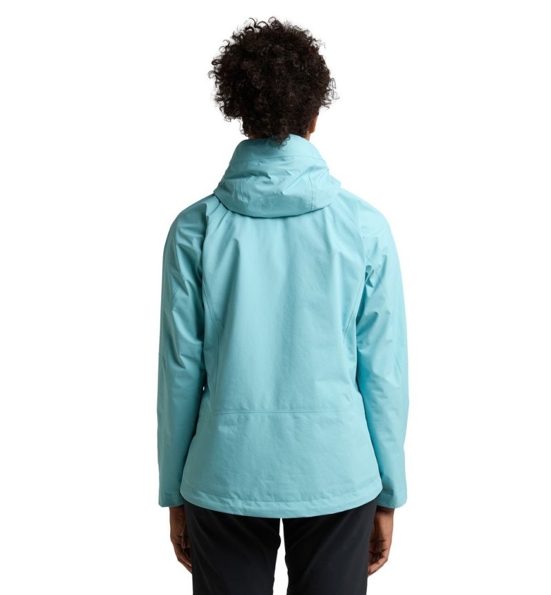 Women's Haglöfs Astral GTX Jacket Windbreaker Green Blue Canada | DF12-635