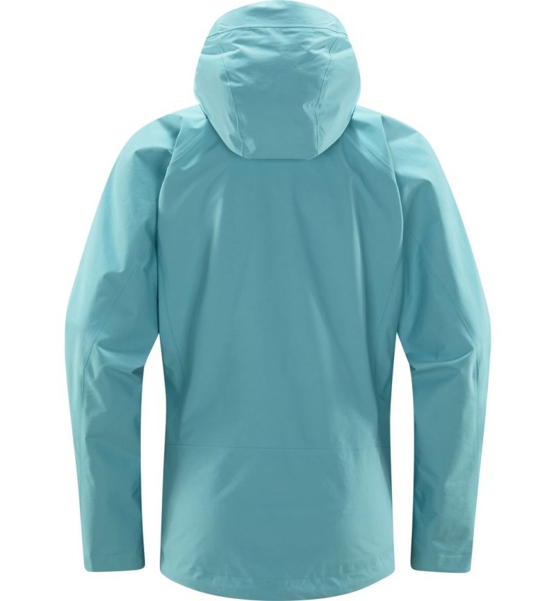 Women's Haglöfs Astral GTX Jacket Windbreaker Green Blue Canada | DF12-635