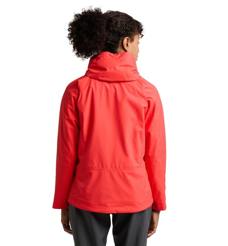 Women's Haglöfs Astral GTX Jacket Windbreaker Red Canada | UH63-849