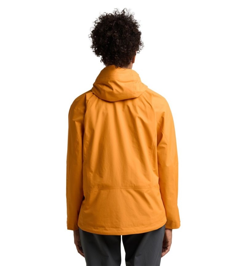 Women's Haglöfs Astral GTX Jacket Windbreaker Yellow Canada | XY58-864