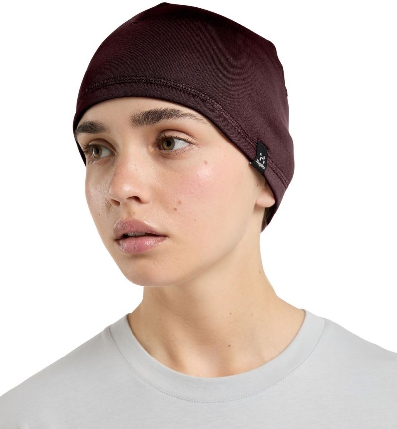 Women's Haglöfs Betula Beanie Beanies Burgundy Brown Canada | PT41-770