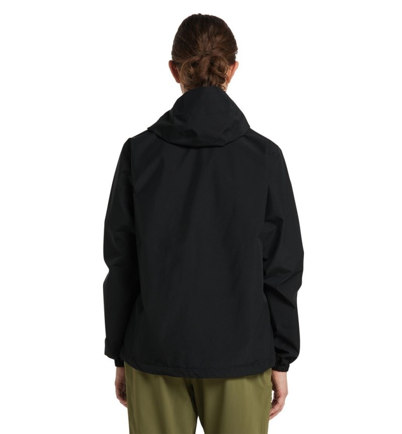 Women's Haglöfs Betula GTX Jacket Windbreaker Black Canada | XZ26-854