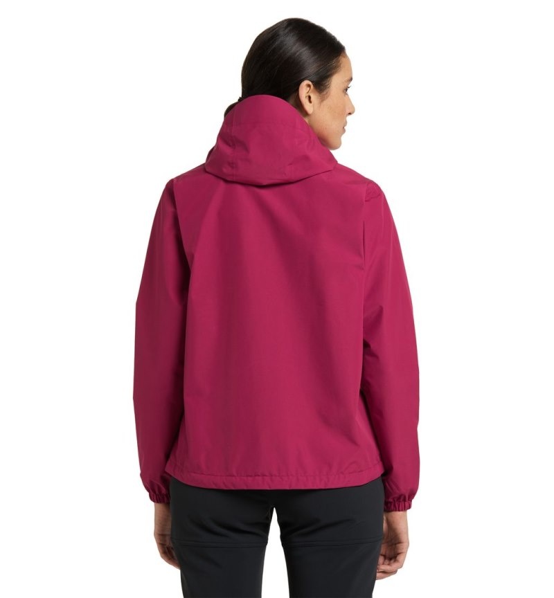 Women's Haglöfs Betula GTX Jacket Windbreaker Deep Pink Canada | KR79-838