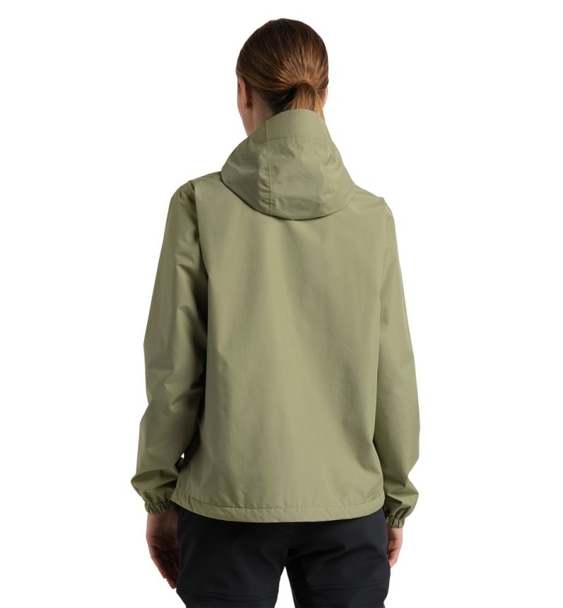 Women's Haglöfs Betula GTX Jacket Windbreaker Green Canada | XN90-489