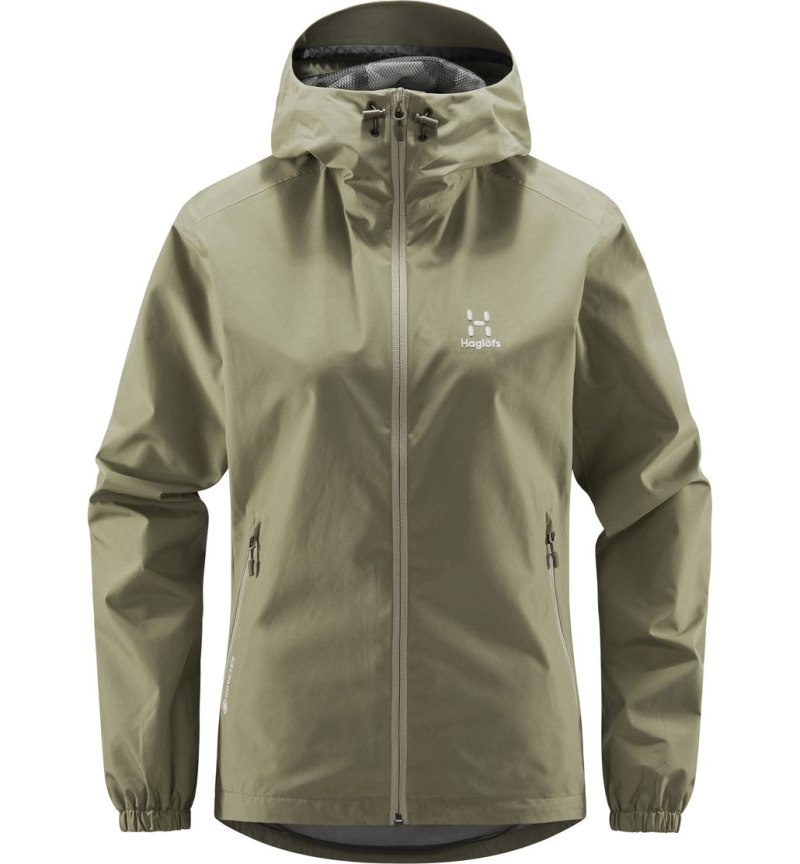 Women's Haglöfs Betula GTX Jacket Windbreaker Green Canada | XN90-489