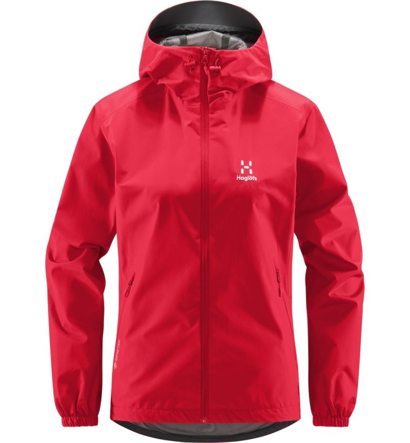 Women's Haglöfs Betula GTX Jacket Windbreaker Red Canada | TC88-217