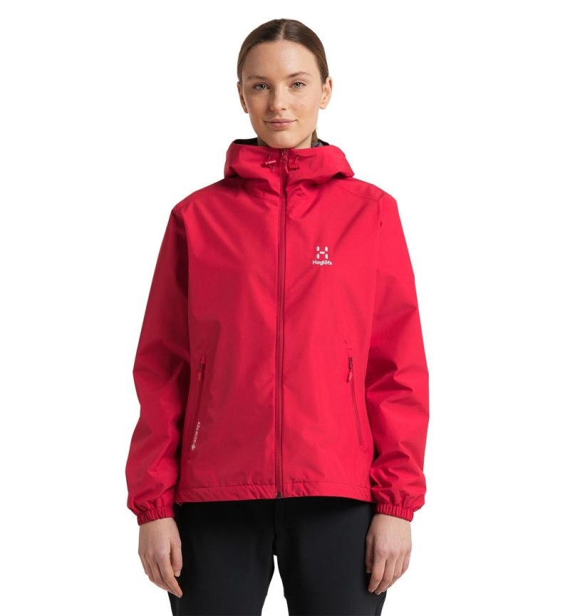 Women\'s Haglöfs Betula GTX Jacket Windbreaker Red Canada | TC88-217