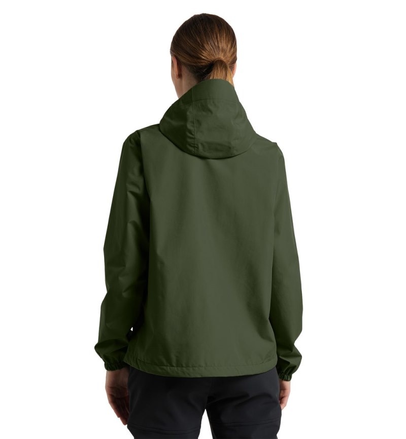 Women's Haglöfs Betula GTX Jacket Windbreaker Green Canada | NP87-399