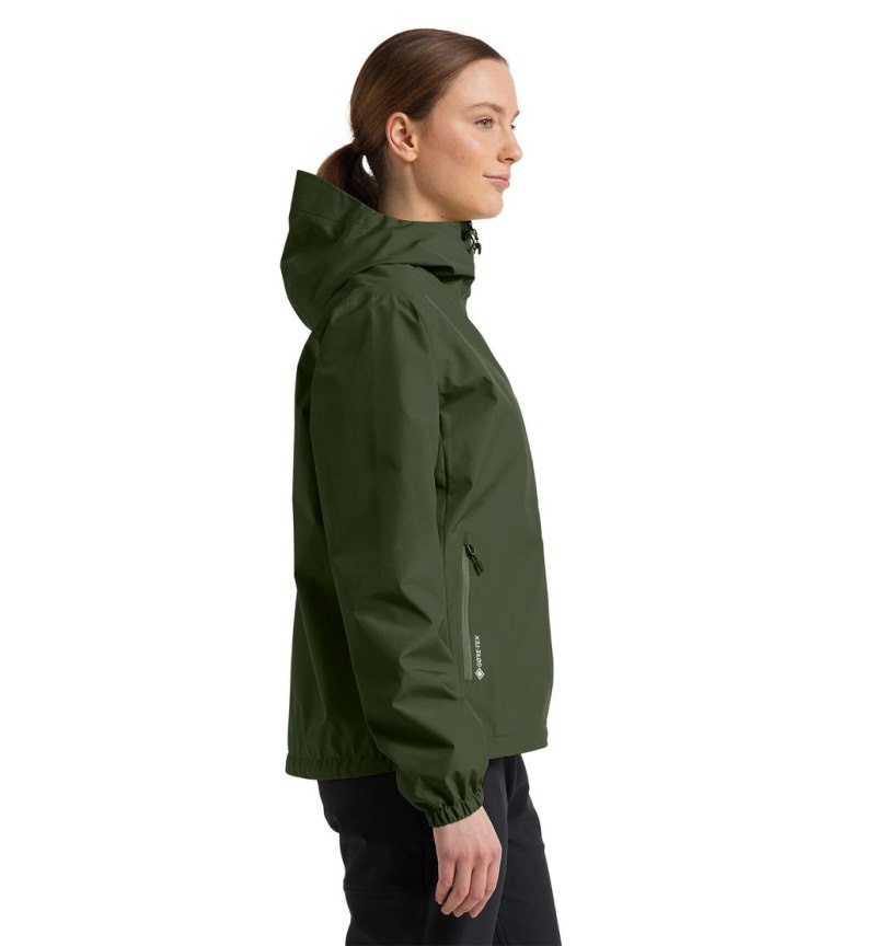 Women's Haglöfs Betula GTX Jacket Windbreaker Green Canada | NP87-399