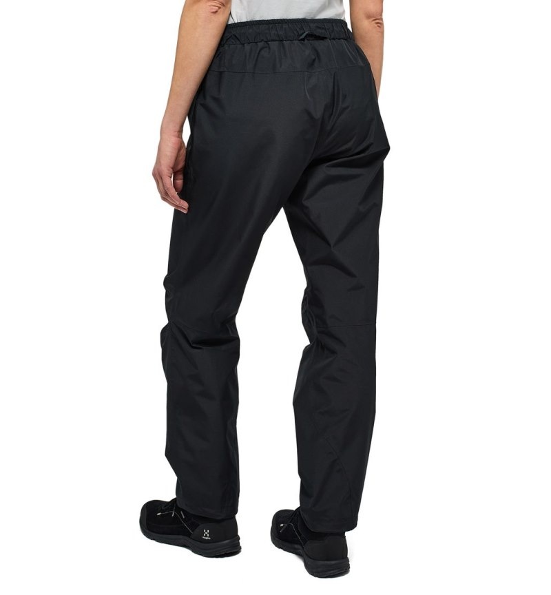 Women's Haglöfs Betula GTX Pant Waterproof Trousers Black Canada | OH65-594