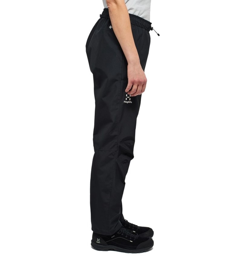 Women's Haglöfs Betula GTX Pant Waterproof Trousers Black Canada | OH65-594