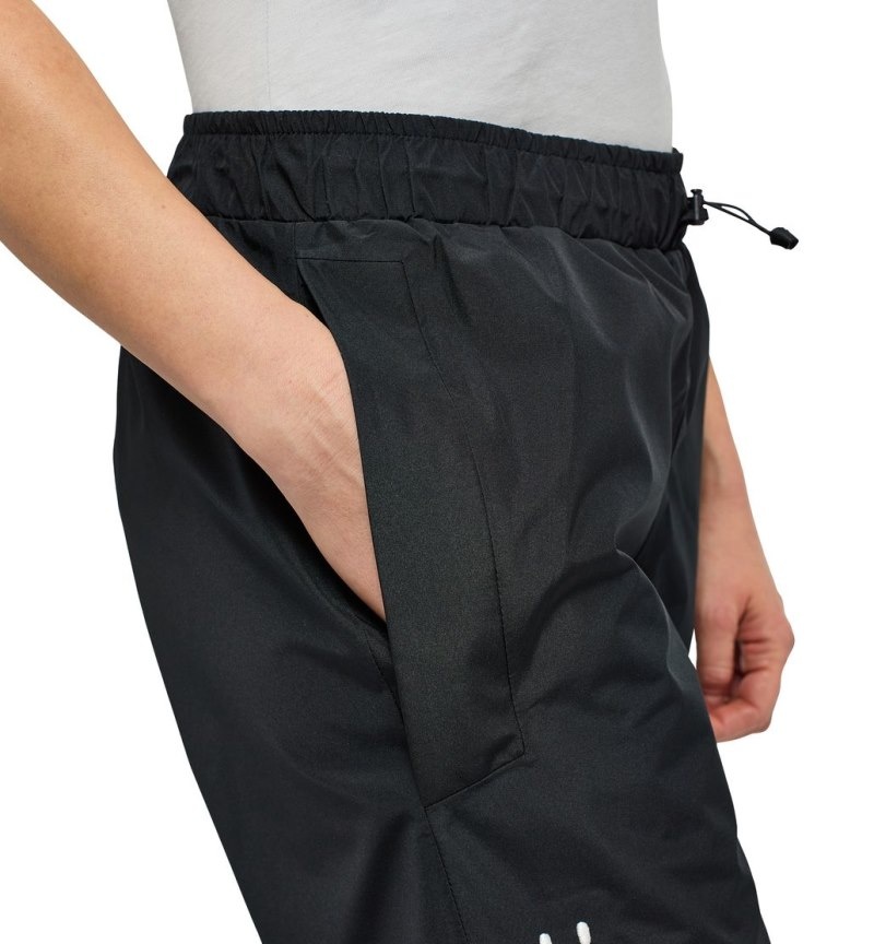 Women's Haglöfs Betula GTX Pant Waterproof Trousers Black Canada | OH65-594