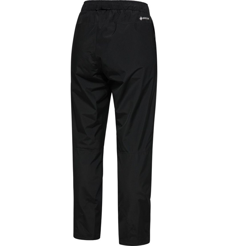 Women's Haglöfs Betula GTX Pant Waterproof Trousers Black Canada | OH65-594