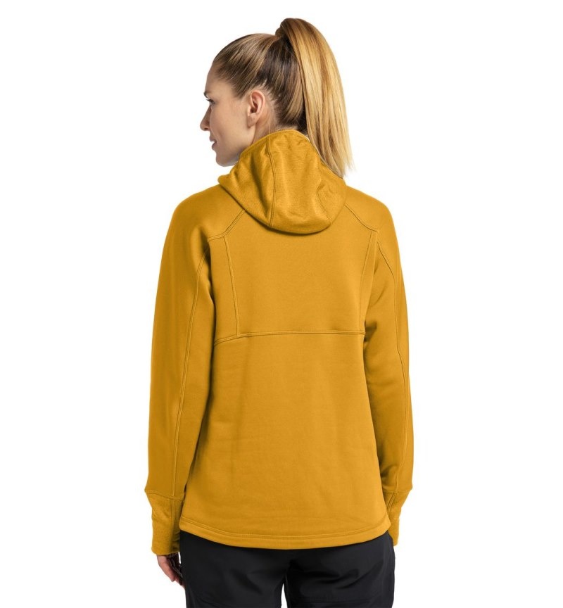 Women's Haglöfs Betula Hood Fleece Jackets Autumn Leaves Canada | MI51-442