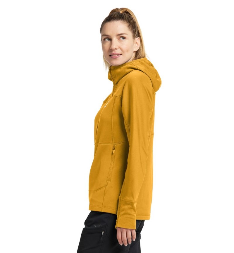 Women's Haglöfs Betula Hood Fleece Jackets Autumn Leaves Canada | MI51-442