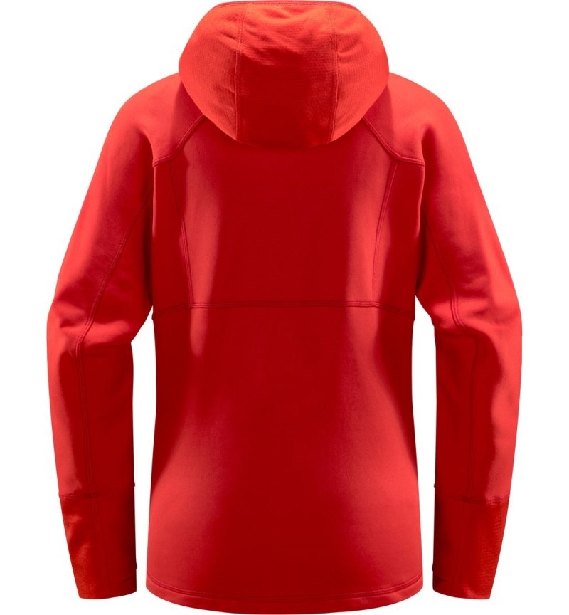 Women's Haglöfs Betula Hood Fleece Jackets Red Canada | IM55-790