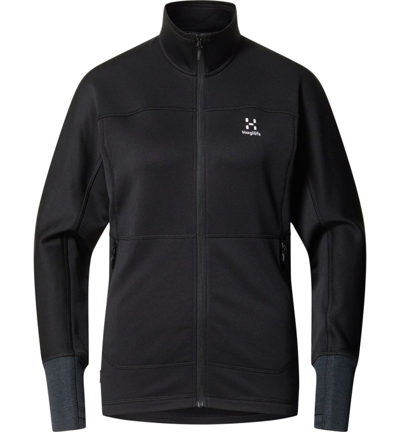 Women's Haglöfs Betula Jacket Fleece Jackets Black Canada | QG29-604