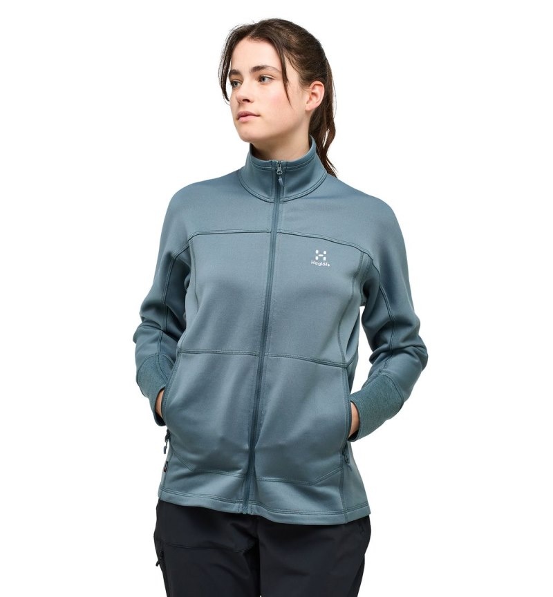 Women's Haglöfs Betula Jacket Fleece Jackets Blue Canada | RJ90-893