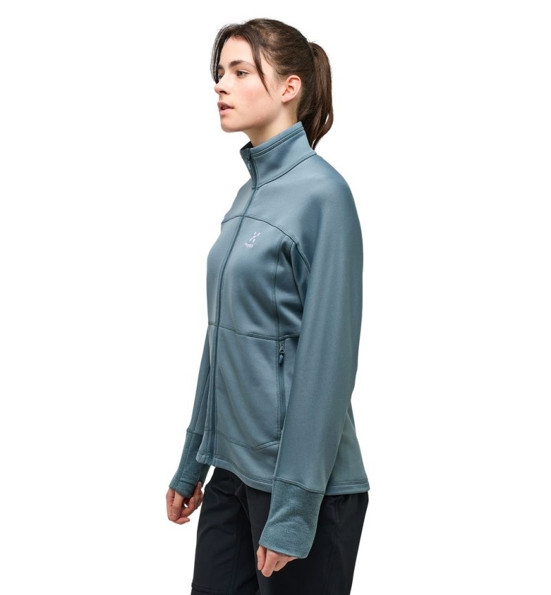 Women's Haglöfs Betula Jacket Fleece Jackets Blue Canada | RJ90-893