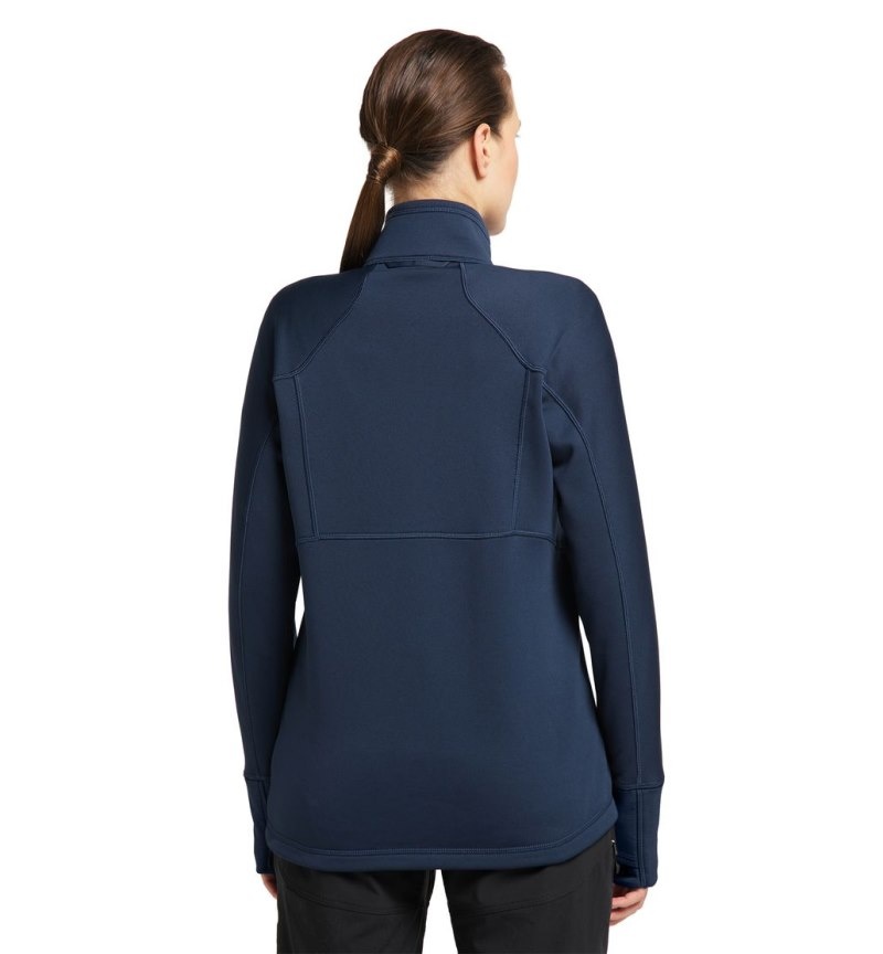 Women's Haglöfs Betula Jacket Fleece Jackets Blue Canada | PX55-793