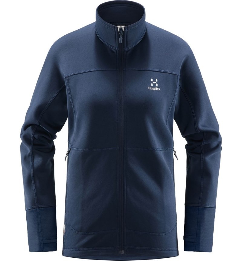 Women's Haglöfs Betula Jacket Fleece Jackets Blue Canada | PX55-793