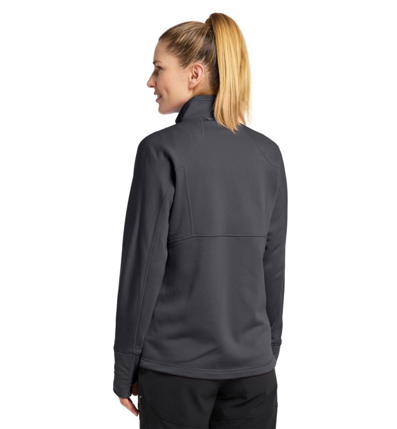 Women's Haglöfs Betula Jacket Fleece Jackets Magnetite Canada | YR32-731