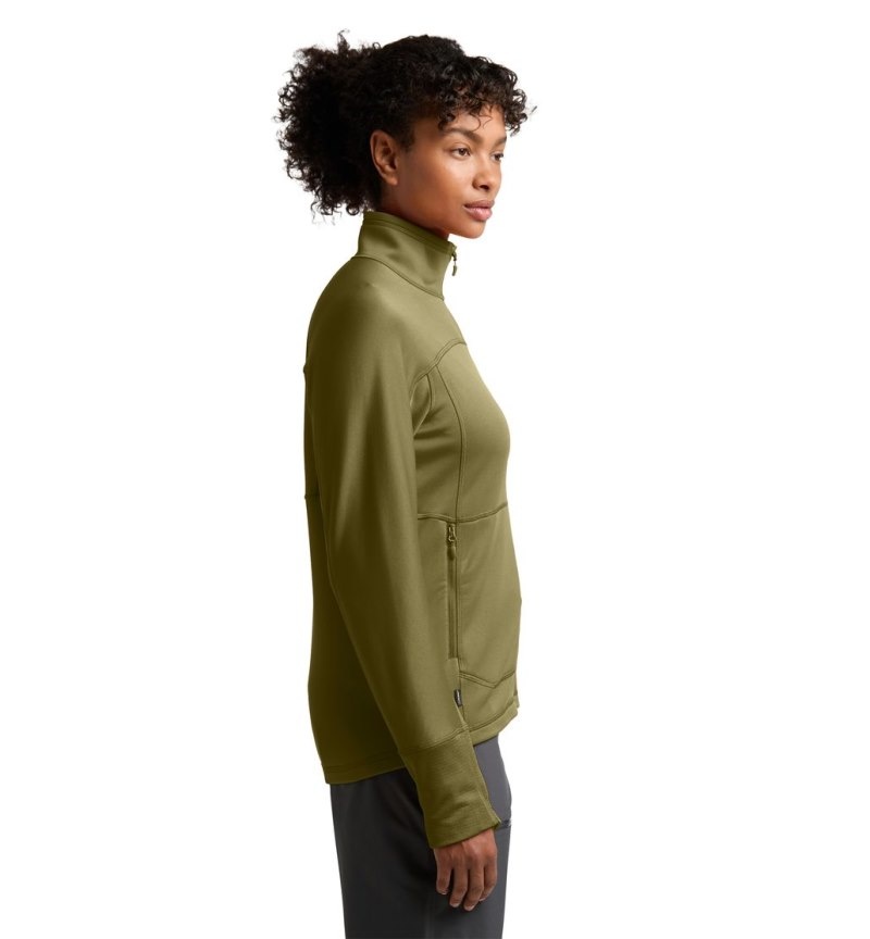 Women's Haglöfs Betula Jacket Fleece Jackets Olive Green Canada | US51-745