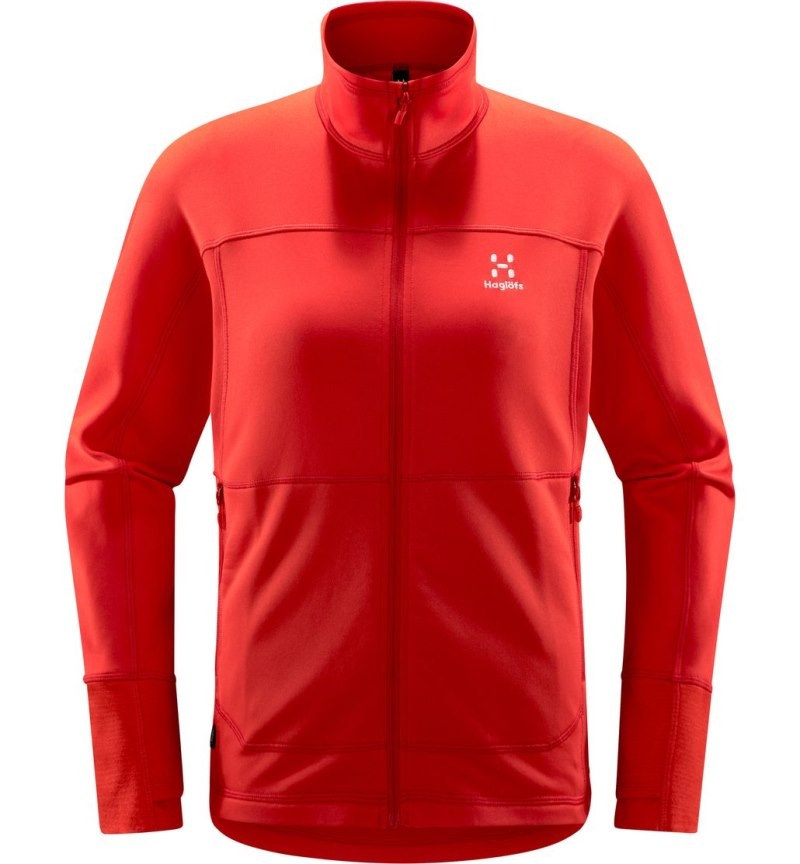 Women's Haglöfs Betula Jacket Fleece Jackets Red Canada | WQ70-357