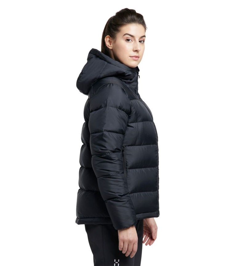 Women's Haglöfs Bield Down Hood Insulated Jackets Black Canada | QP86-315