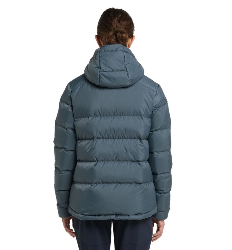 Women's Haglöfs Bield Down Hood Insulated Jackets Blue Canada | VK27-222