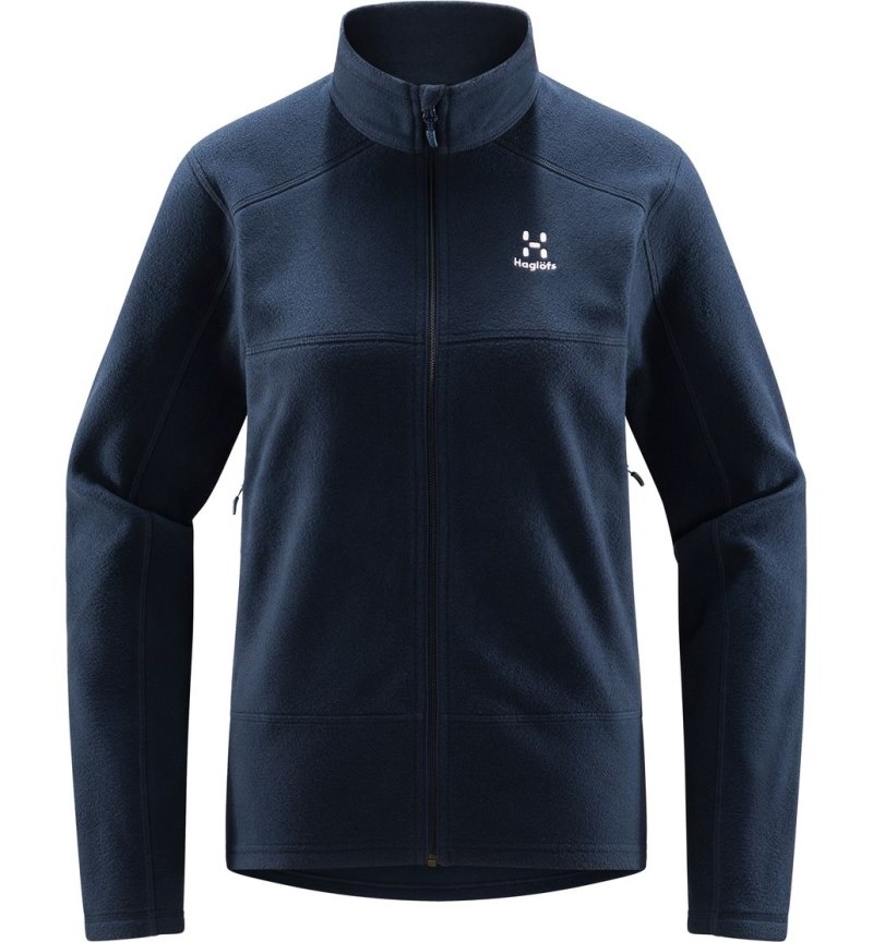 Women's Haglöfs Buteo Mid Jacket Fleece Jackets Blue Canada | IN58-322