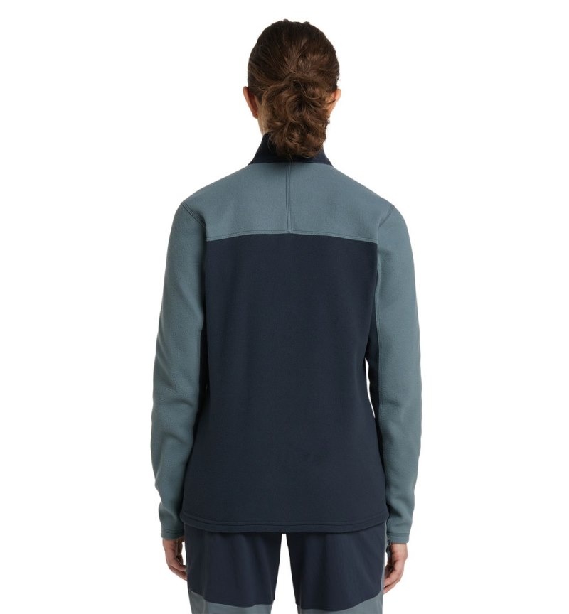 Women's Haglöfs Buteo Mid Jacket Fleece Jackets Blue / Blue Canada | OG83-149