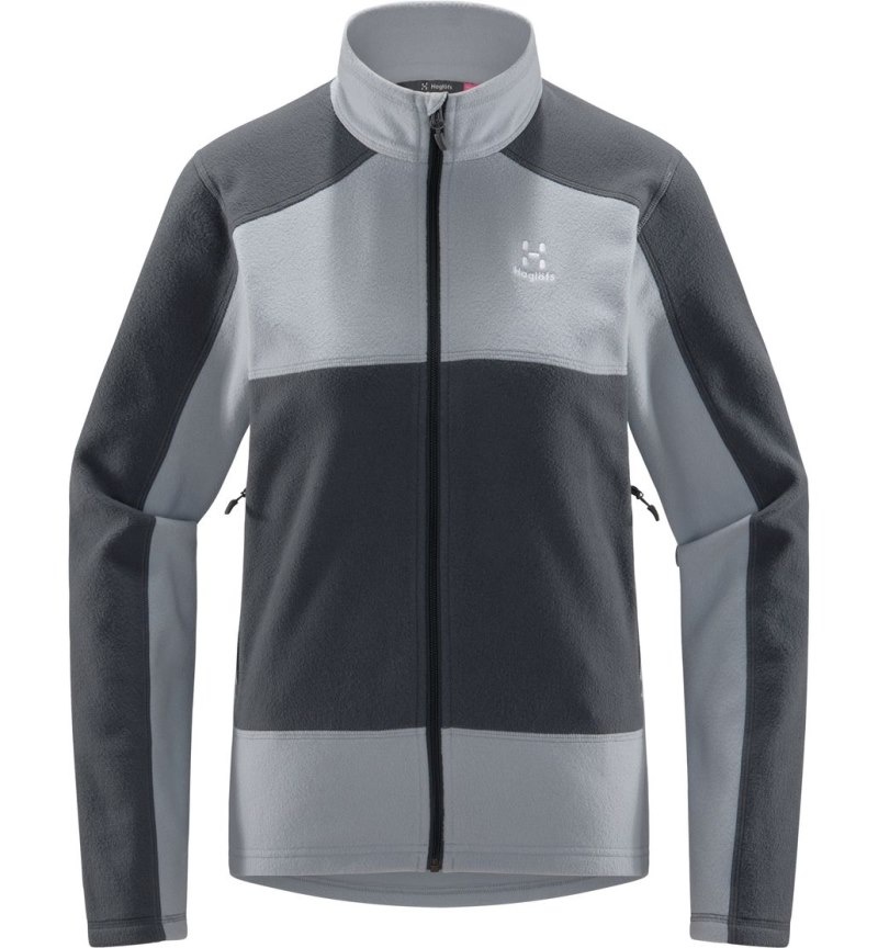 Women's Haglöfs Buteo Mid Jacket Fleece Jackets Concrete / Magnetite Canada | LU38-657