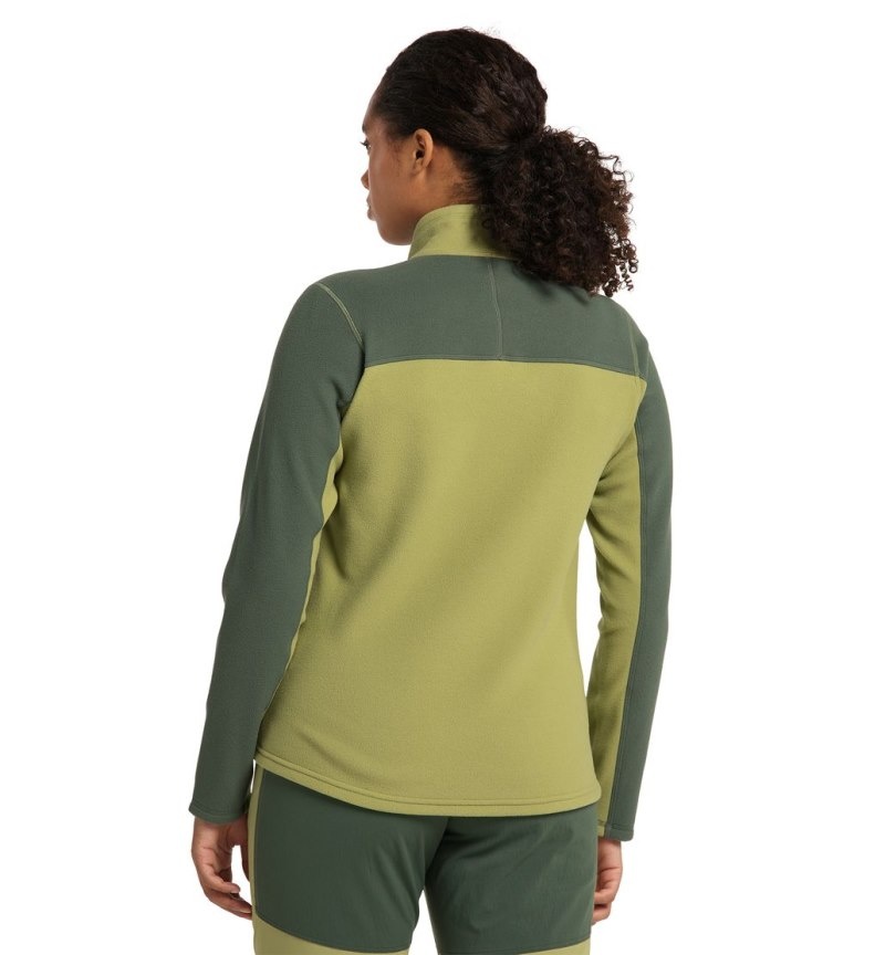 Women's Haglöfs Buteo Mid Jacket Fleece Jackets Green / Green Canada | OP02-639